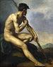 Wojownik nagi z włócznią - Théodore Géricault — widok dzieła