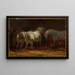 Trzy konie w stajni - Théodore Géricault — oprawiony obraz na ścianie
