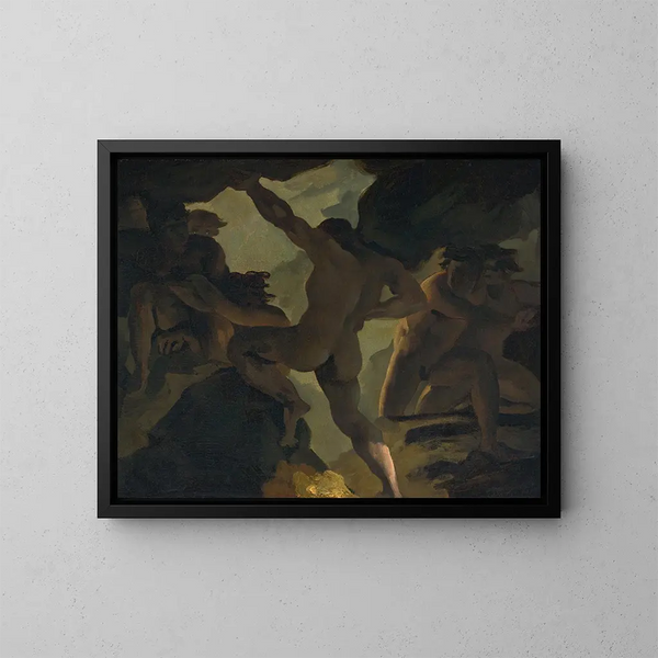Epizoda wojny tytanów - Théodore Géricault — oprawiony obraz na ścianie