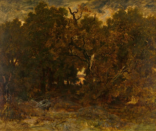 Thodore Rousseau - Leaving the Forest Fontainebleau Setting Sun.webp