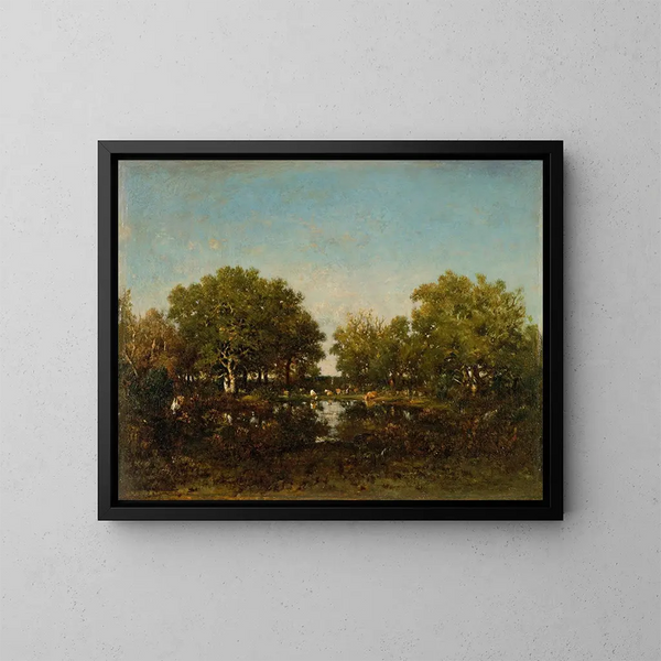 La mémoire de la piscine de la forêt de Chambord - Théodore Rousseau — oprawiony obraz na ścianie
