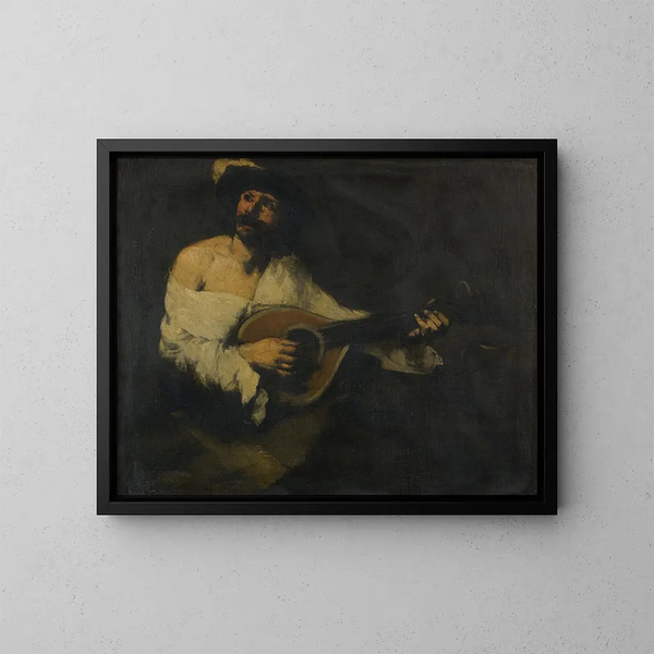 Le joueur de mandoline - Théodule Ribot — oprawiony obraz na ścianie