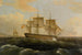 Amerykański fregata Prezydent - Thomas Birch — widok dzieła
