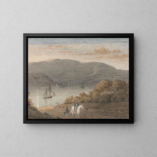 Thomas Bradshaw - Port Louis from La Petite Montagne Twilight with a Rider and Figures in Foreground.webp