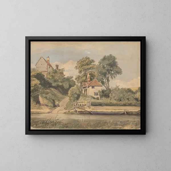 pejzażowy - Thomas Churchyard — oprawiony obraz na ścianie