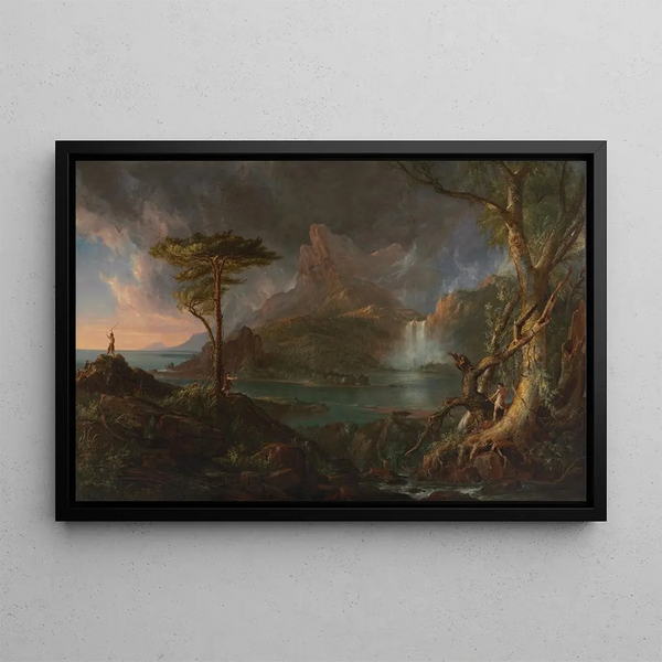 Dzika scena - Thomas Cole — oprawiony obraz na ścianie