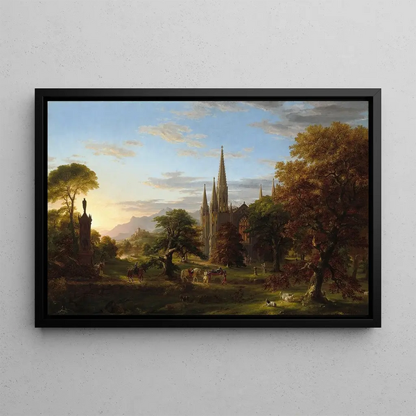 Le Retour - Thomas Cole — oprawiony obraz na ścianie