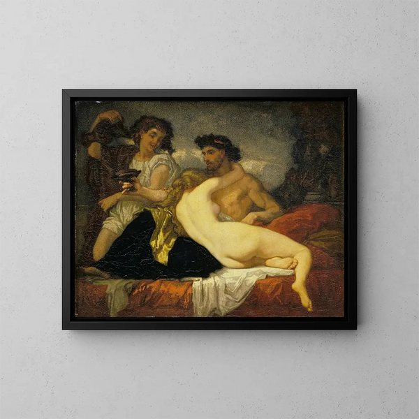 Horace i Lydia - Thomas Couture — oprawiony obraz na ścianie