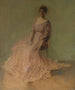 Różowa suknia lilas - Thomas Dewing — widok dzieła