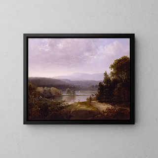Thomas Doughty - River View with Hunters and Dogs.webp