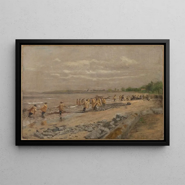 Halage de la Seine - Thomas Eakins — oprawiony obraz na ścianie