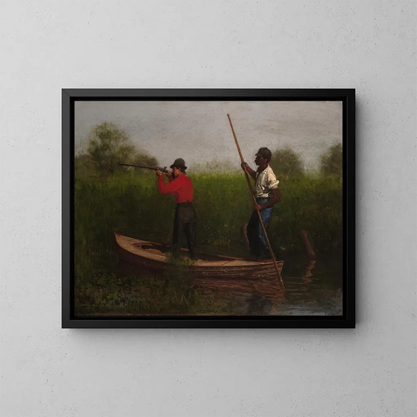 Tir de rail sur le Delaware - Thomas Eakins — oprawiony obraz na ścianie