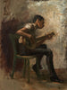Studium do Lekcji tańca Gracz banjo - Thomas Eakins — widok dzieła