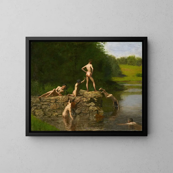 Natation - Thomas Eakins — oprawiony obraz na ścianie