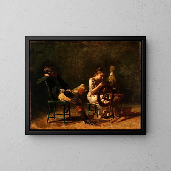 La Courtoisie - Thomas Eakins — oprawiony obraz na ścianie