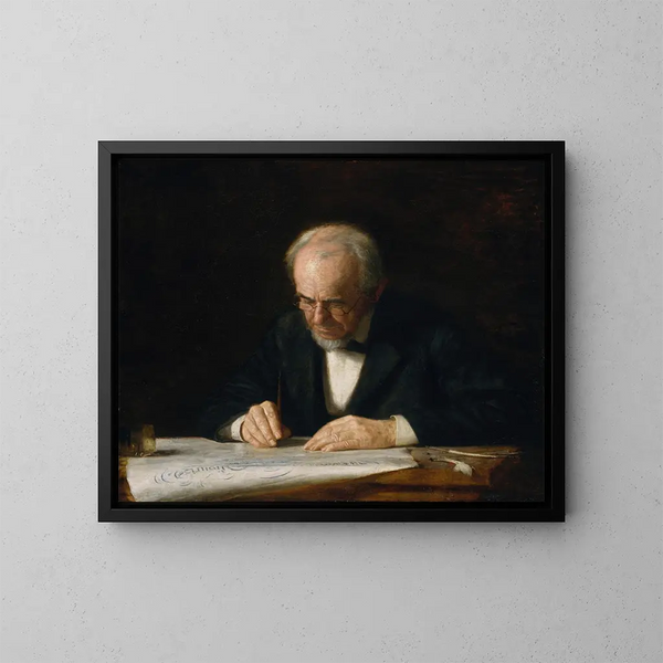 Le Maître de l'Écriture - Thomas Eakins — oprawiony obraz na ścianie