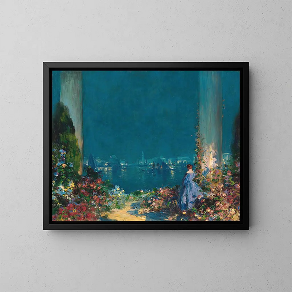 Magiczny wieczór w Wenecji - Thomas Edwin Mostyn — oprawiony obraz na ścianie