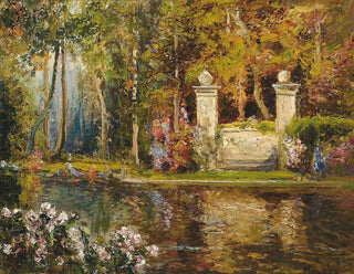Nad brzegiem wody - Thomas Edwin Mostyn — widok dzieła