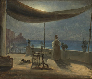 Thomas Fearnley - A Terrace in Amalfi in Moonlight.webp