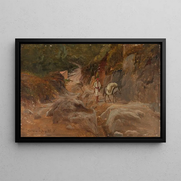 Trasa do Carrary - Thomas Fearnley — oprawiony obraz na ścianie