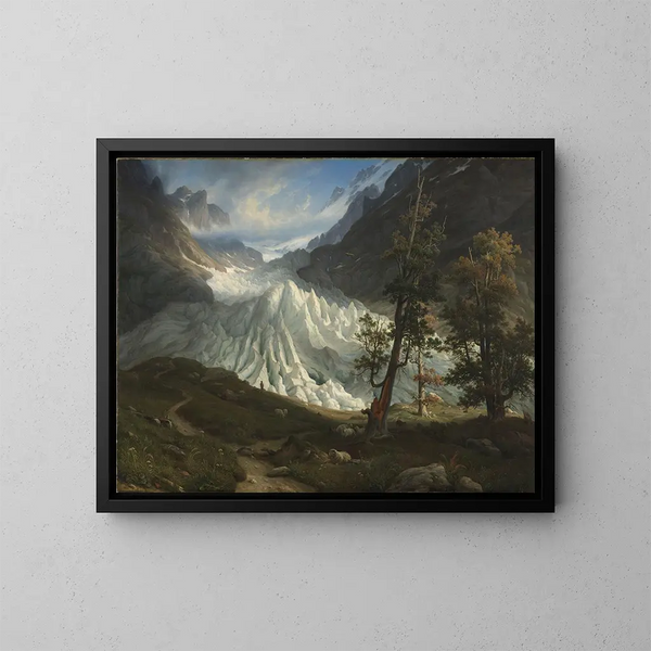 Le glacier de Grindelwald - Thomas Fearnley — oprawiony obraz na ścianie