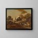 Wyimaginowana leśna wioska z pasterzami i bydłem - Thomas Gainsborough — oprawiony obraz na ścianie
