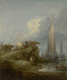 Scena nadmorska z statkami i bydłem - Thomas Gainsborough — widok dzieła