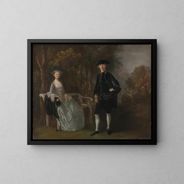Lady Lloyd i jej syn Richard Savage Lloyd z Hintlesham Hall, Suffolk - Thomas Gainsborough — oprawiony obraz na ścianie