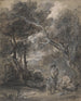 pejzaż z drzewami i postaciami - Thomas Gainsborough — widok dzieła