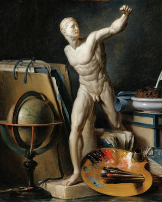 Thomas Germain Joseph Duvivier - Still Life With Sphere Palette And Antique Plaster.webp