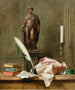 Martwa natura z figurą i kałamarzem - Thomas Germain Joseph Duvivier — widok dzieła