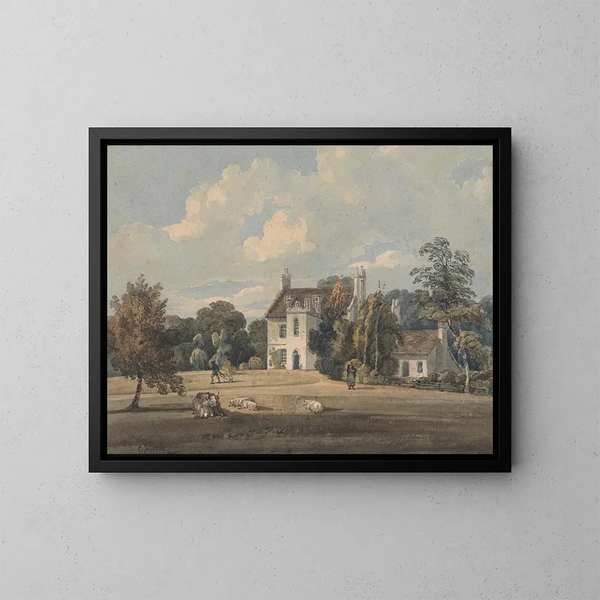 Chalfont Lodge, Buckinghamshire - Thomas Girtin — oprawiony obraz na ścianie