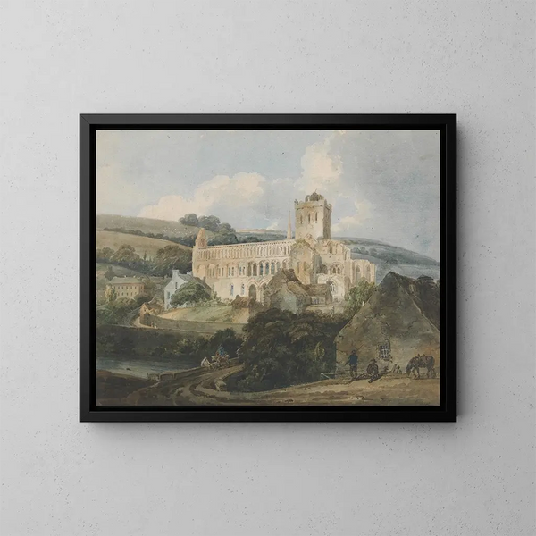 widoku południowo-wschodniego opactwa Jedburgh - Thomas Girtin — oprawiony obraz na ścianie