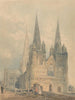 Katedra w Lichfield Staffordshire - Thomas Girtin — widok dzieła