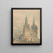 Katedra w Lichfield Staffordshire - Thomas Girtin — oprawiony obraz na ścianie