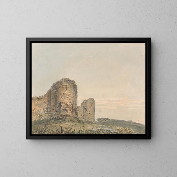 Château de Pevensey, Sussex - Thomas Girtin — oprawiony obraz na ścianie