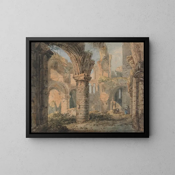 L'île sainte de Saint Cuthbert - Thomas Girtin — oprawiony obraz na ścianie