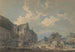 La grange dîmière à Abbotsbury avec l'abbaye sur la colline - Thomas Girtin — widok dzieła