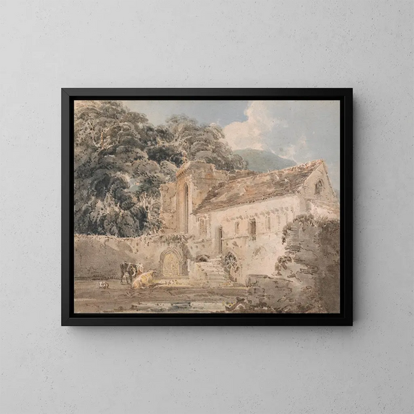 klasztoru Valle Crucis, Denbighshire - Thomas Girtin — oprawiony obraz na ścianie