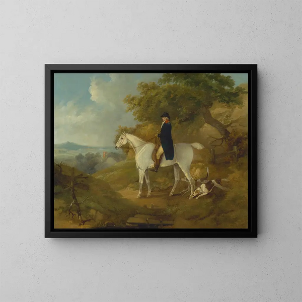 George Morland na koniu - Thomas Hand — oprawiony obraz na ścianie