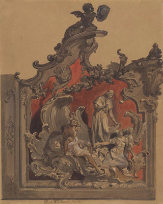 Thomas Hartley Cromek - School of St Rocco Venice Study of Curved Decoration.webp