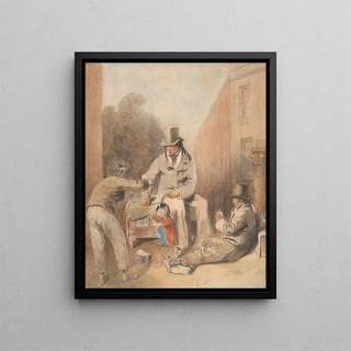 Thomas Heaphy - Man and Children with a Street Organ and a Monkey.webp