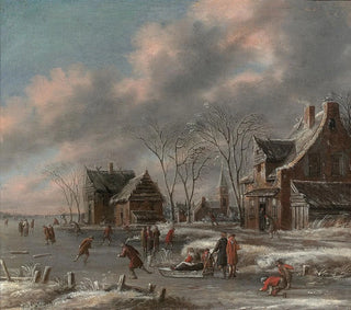 Patineurs en hiver - Thomas Heeremans — widok dzieła