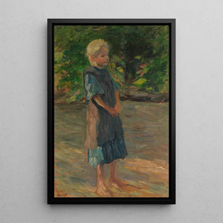 Thomas Herbst - Stehendes Mdchen im blauen Kleid.webp