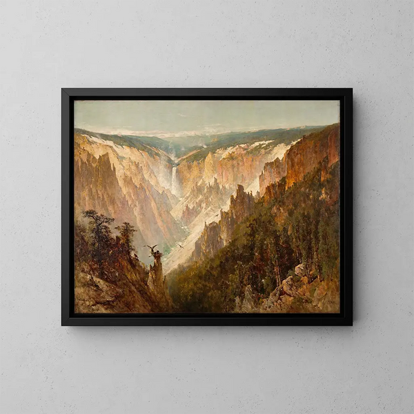 Le Grand Canyon de Yellowstone - Thomas Hill — oprawiony obraz na ścianie