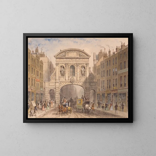 Temple Bar - Thomas Hosmer Shepherd — oprawiony obraz na ścianie