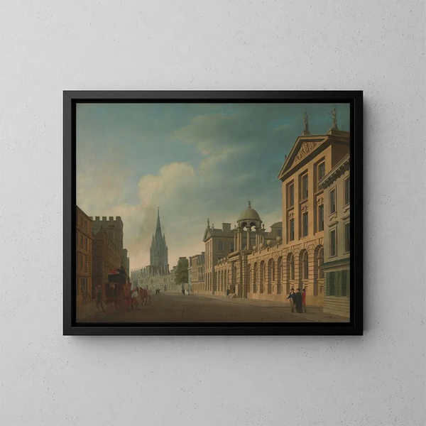Rue principale à Oxford - Thomas Malton le Jeune — oprawiony obraz na ścianie