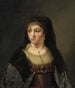 Portret damy w chuście - Thomas Mathisen — widok dzieła