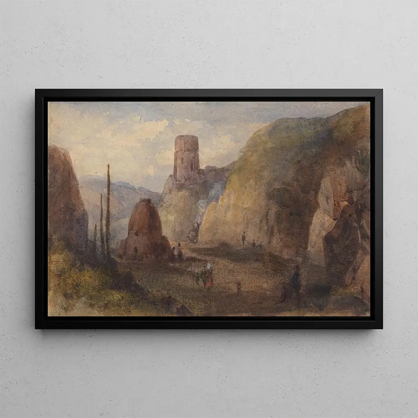 Thomas Miles Richardson - Rocky Landscape with Fort.webp