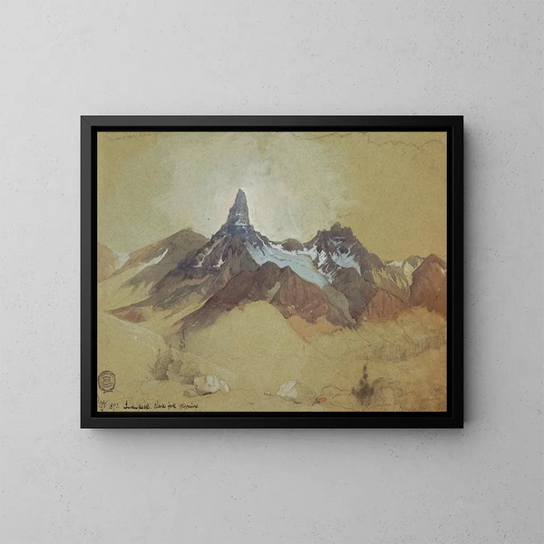 Pic Index, Clarks Fork, Wyoming - Thomas Moran — oprawiony obraz na ścianie